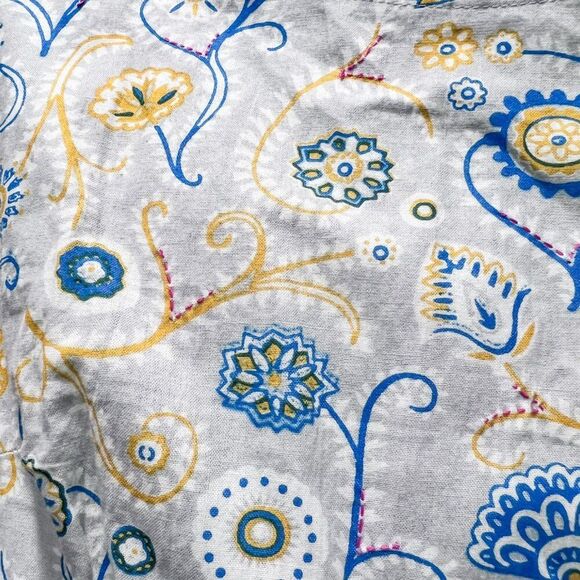 Mata Traders Sydney Midi Dress Blue Suzani Pockets Size Medium - Picture 4 of 8